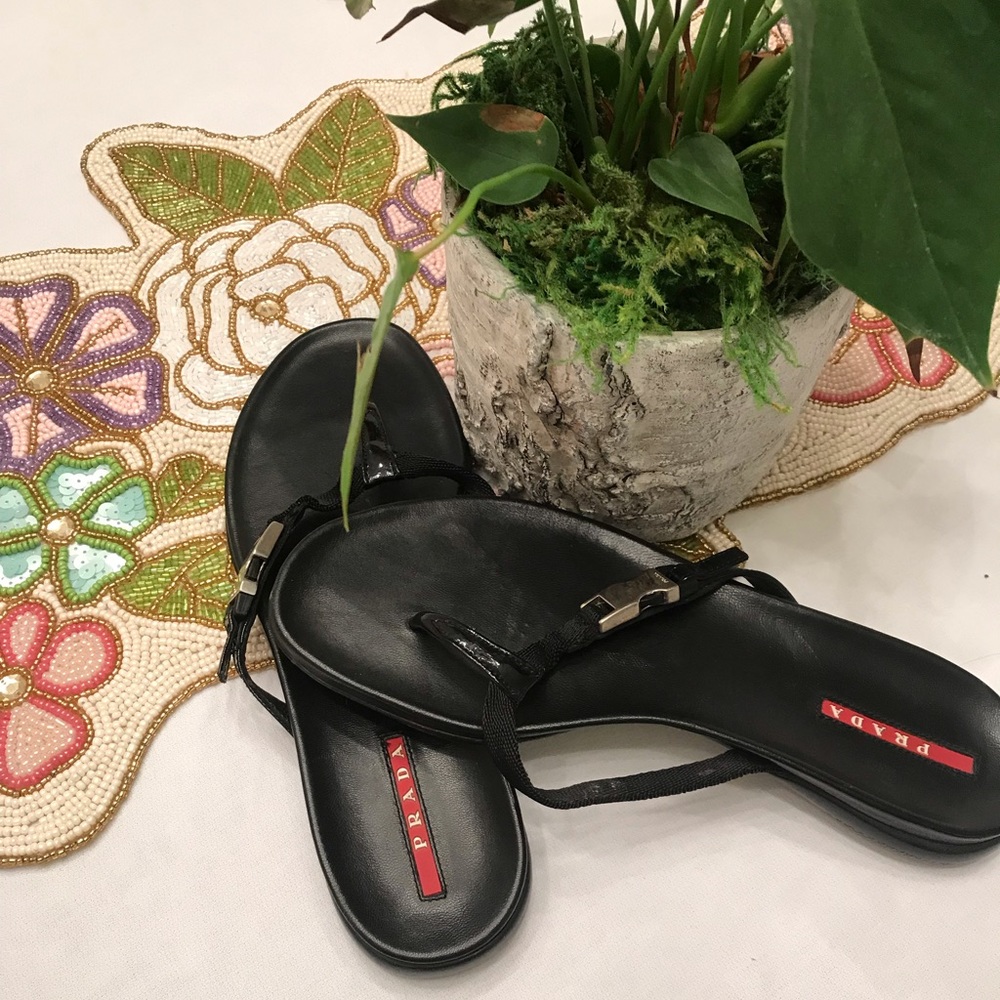 Prada ~ Leather Sandals